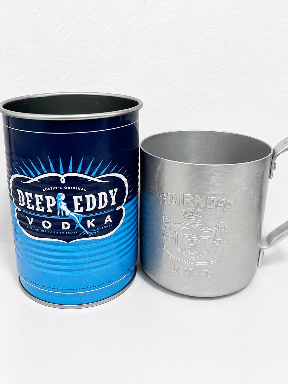Deep Eddy Vodka Tin Cup + Smirnoff Mule Mug Set